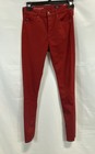 AG Adriano Goldschmied Women's Red The Farrah Skinny Ankle Pants Sz 24 — photo 1