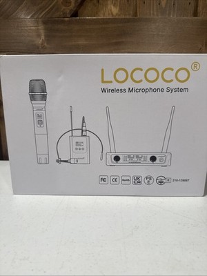 Lococo Wireless Handheld Microphone Karaoke System: Professional UHF Metal Dual 