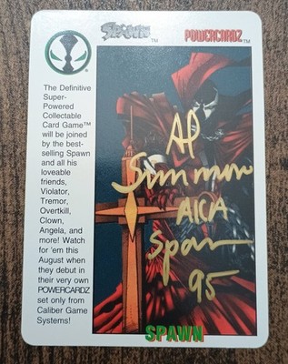 Spawn Power Cardz PROMO Card Lot Caliber 1995 Signed by Al Simmons AKA Spawn