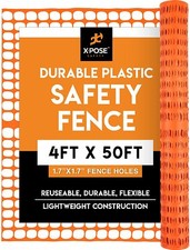 Orange Safety Barrier Fence - 4' x 50' -Garden Netting, Heavy Duty Yard Fencing