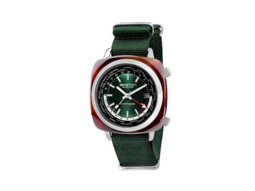Briston Clubmaster Traveler Worldtime Automatic Watch, Green, 20842.SA.TW.10.NBG - Picture 1 of 3