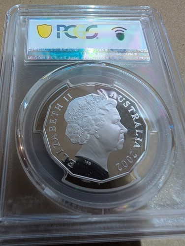 2002 QEII 50c Queen Elizabeth II 50th Anniv of Accession Silver Proof PCGS PR69 - Picture 2 of 2