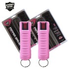 2 Pack Streetwise 18 Pepper Spray 1/2 oz MOLDED KEYCHAIN Self Defense - PINK — photo 1