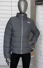 The North Face Womens Minoqua Puffer Insulated 550-Down Jacket -Grey Heather NWT