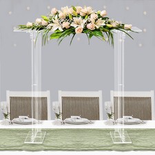 40 inch 10mm Tall Clear Acrylic Rectangular Flower Stand Long Floral Fram