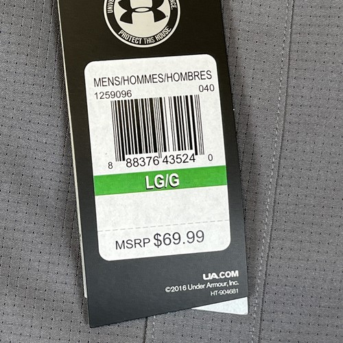 Under Armour Camicia Uomo Bottoni Manica Lunga Casual Grande Grigio Logo Radnet Nuova con etichette - Foto 8 di 13