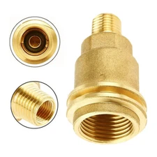 Solid Brass QCC1 Nut Propane Gas Fitting Adapter 1/4" Male Pipe Thread Connector