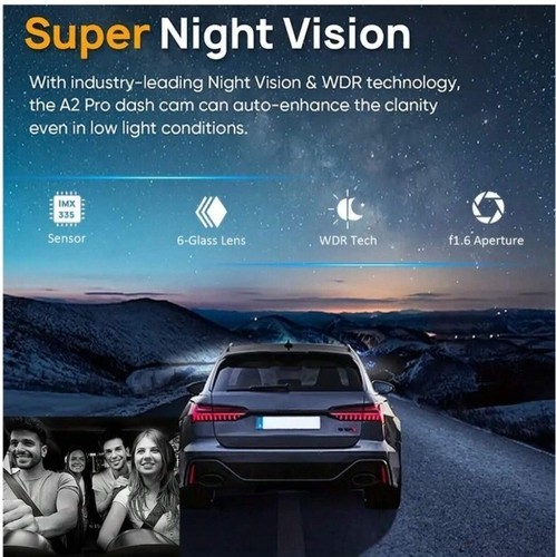 Auto DVR Dashcam 1080P Front- und Innenkamera Videorekorder G-Sensor Dual Objektiv - Bild 3 von 9