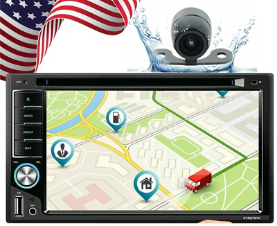 200W 6.2'' DVD CD Radio Mirror Link GPS For Android & IOS+ Rear View Camera XV20C