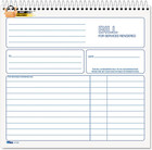 2-Part Carbonless Bill for Services Rendered Book, 8.5 X 8.25 Inches, 5 S