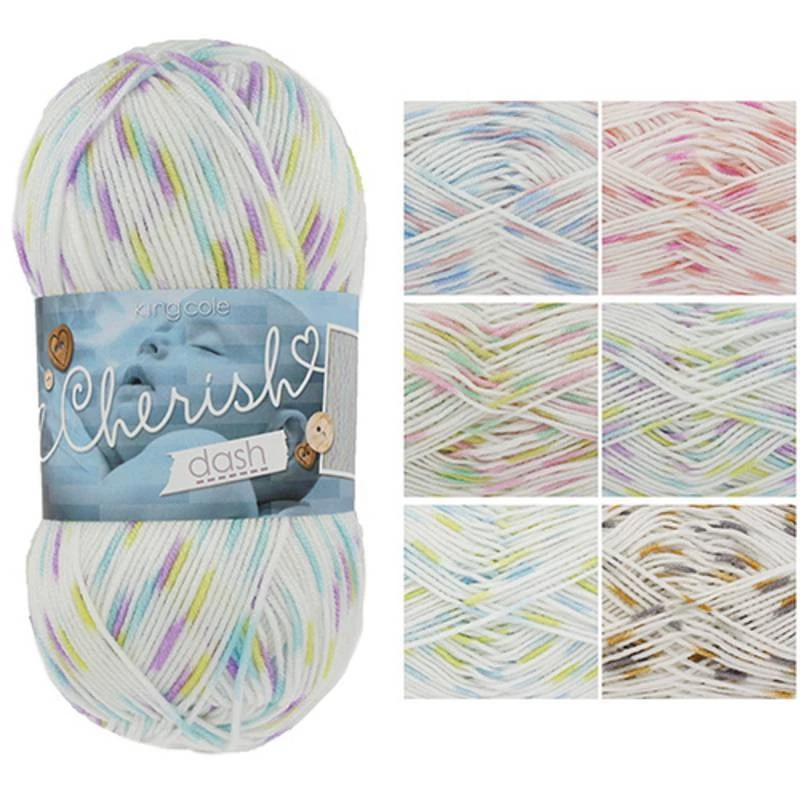 CHERISH DASH DK KNITTING YARN by King Cole * Various Colours * 100g * Anti-Pi...