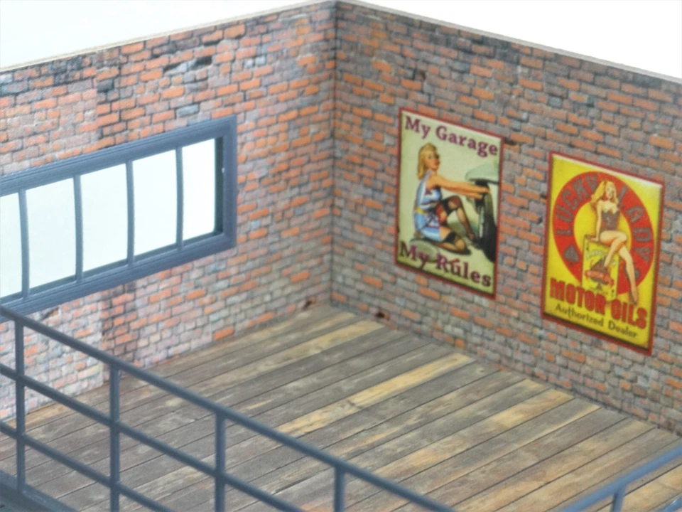 Model cars display Size 1/24 Two-floors auto garage scene Diorama kit 1:24 scale - Image 4 of 4