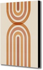 Concentric - Boho Abstract Minimalist Wall Art - Canvas Wall Art Framed Print