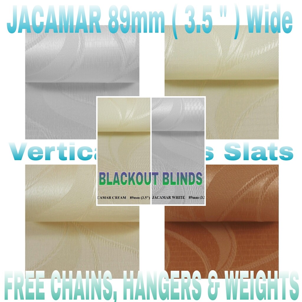 MADE TO MEASURE VERTICAL BLIND REPLACEMENT SLATS LOUVRES 89mm (3.5