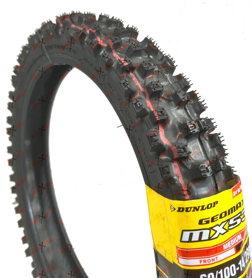 Dunlop MX53 60/100-14 передняя шина грязи велосипед 2.50-14 CRF110 YZ65 KLX110 TTR110 - Изображение 3 из 4