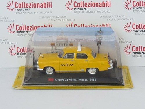 DIE-CAST CAR AUTO TAXI RUSSIA GAZ M21 VOLGA MOSCA 1956 - TAXI URSS 1:43 - 第 1/1 張圖片