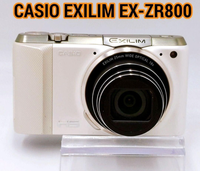 Casio Exilim EX-ZR800 White 16.1 MP Digital Camera Used From Japan 