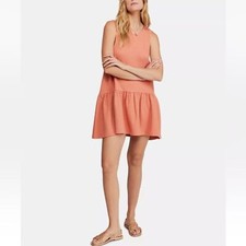 Free People Easy Street Mini Dress Size XS Coral Pink New with Tags