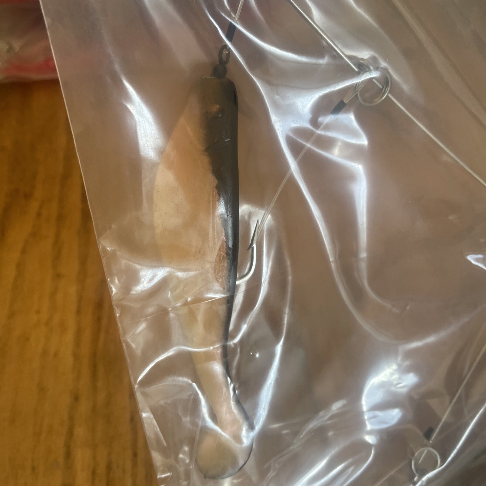 9” Umbrella Rig 4 Arm 11” With 6” Shad (9) Pearl Black 8/0 Hook Mustad New Pkg - Image 3