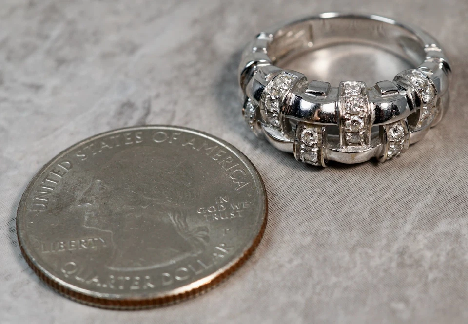 Anillo tejido canasta vanderia de oro blanco de 18 quilates Tiffany & Co. Foto 2 de 4