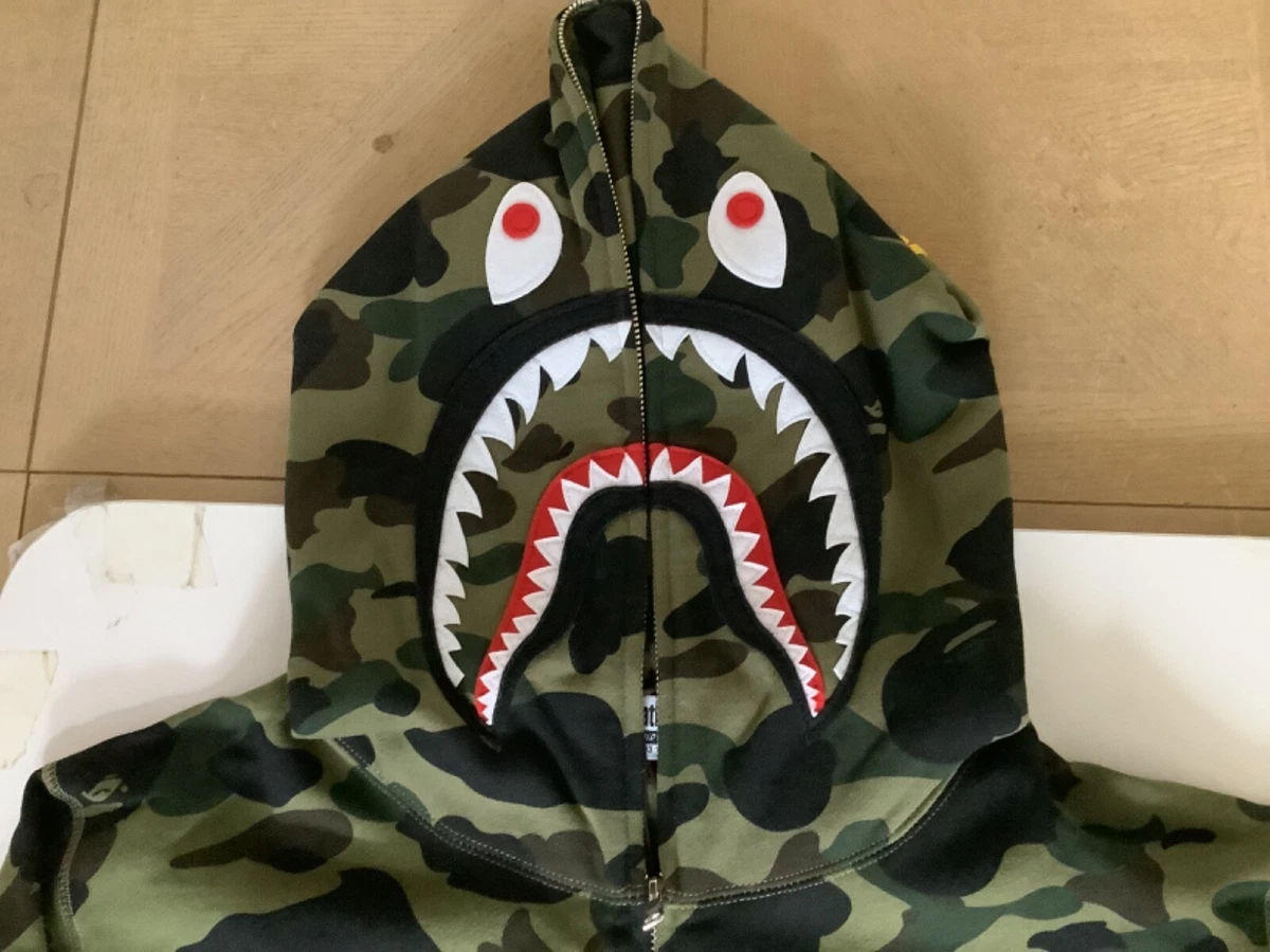 Bape ponr shark hoodie green cheap
