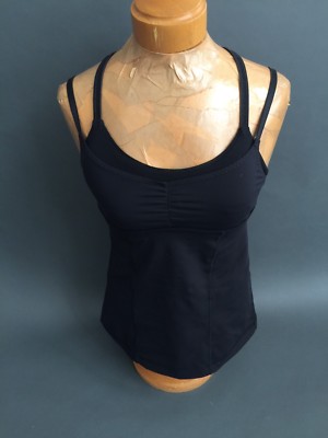 ヨガ lululemon - lululemon tank top size4 *outlet* Lululemon Tank Top Womens Sz 4 Blue Floral Built in Bra