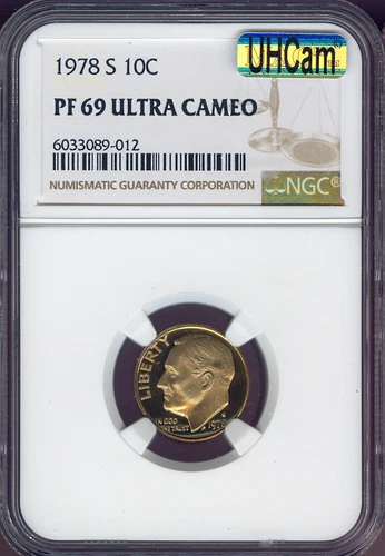 1978-S ROOSEVELT DIME NGC PF69 UCAM MAC UHCAM MINT QUALITY✔️