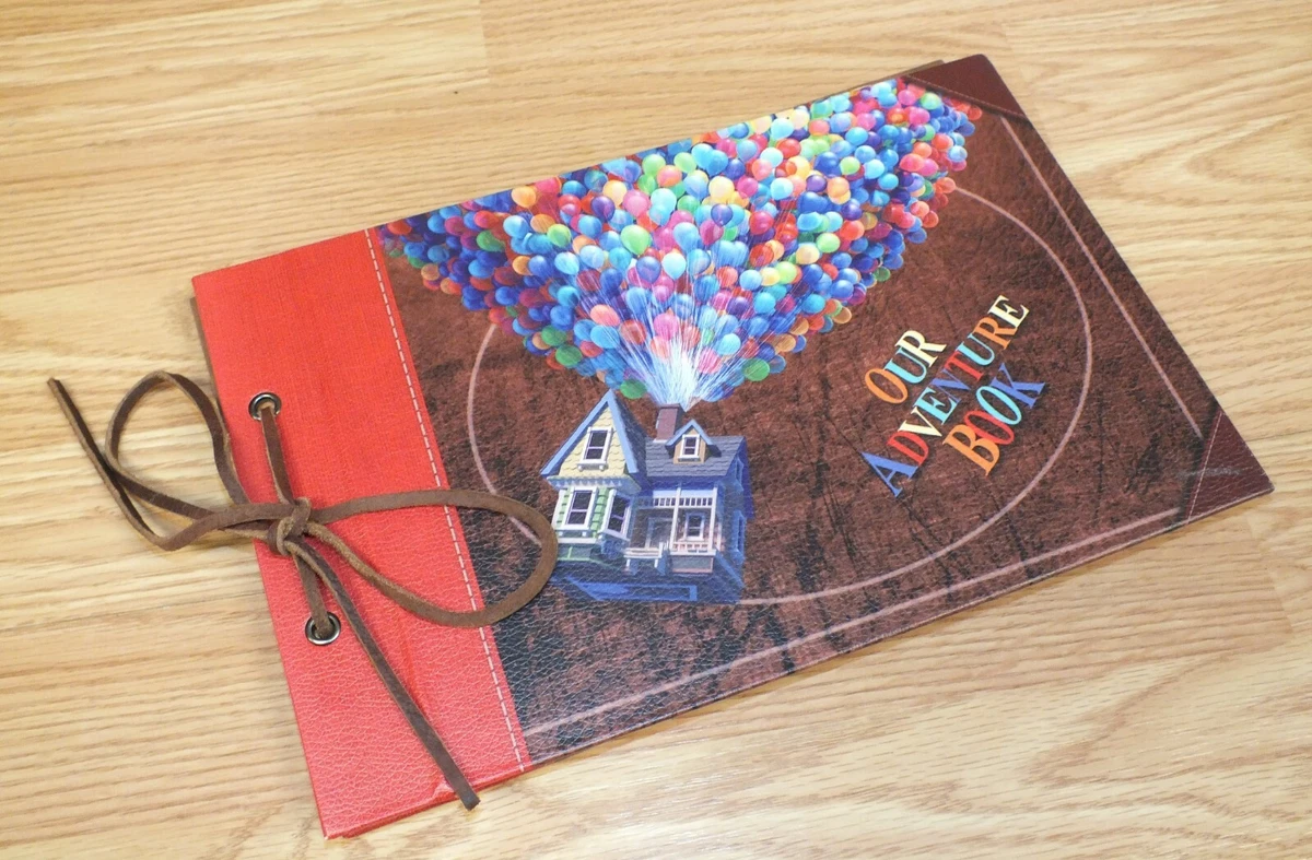 My Adventure Book, DIY Pixar up Themed Scrapbook Album, 80 Pages Blank  Kraft Paper 