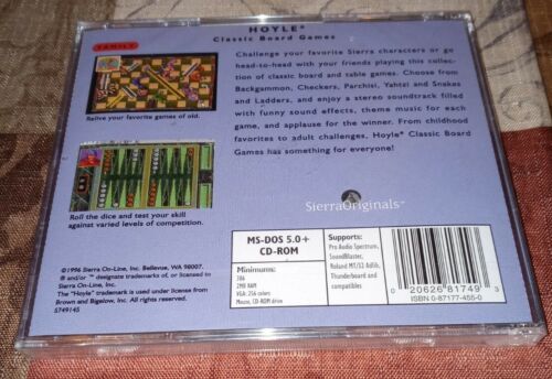 Nuevos juegos de mesa clásicos Hoyle PC Backgammon sellado ~ Damas ~ Yatzi ~ Parchisi - Imagen 2 de 3