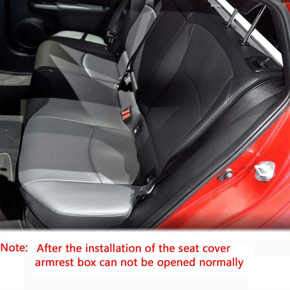 9pcs Black Car Seat Covers Breathable Washable Fit for Most 5-Seat Cars CT Foto 4 de 4