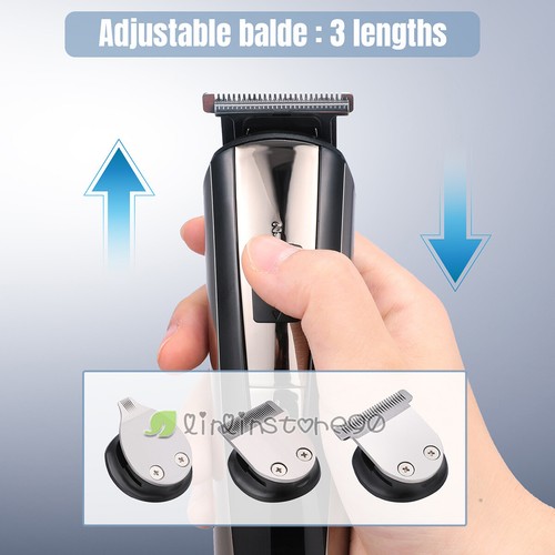 Professional Men's Hair Clippers T-Blade Trimmer Kit Cordless Shaver Beard Sets - Picture 7 of 42