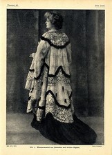Pelzmode zur Kaiserzeit Theatermantel aus Hermellin mit irischer Gip&uuml;re...1906