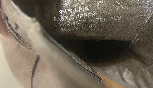Ruff Hewn Pia Womens Ankle Boots 9M Brown Fabric Peep Toe Slingback Zipper Heels - Picture 13 of 13