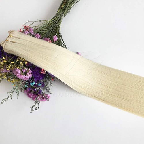 Double Weft Human Hair Extensions Weave Remy Real Russian Straight Hair 100g 12A - Picture 49 of 74