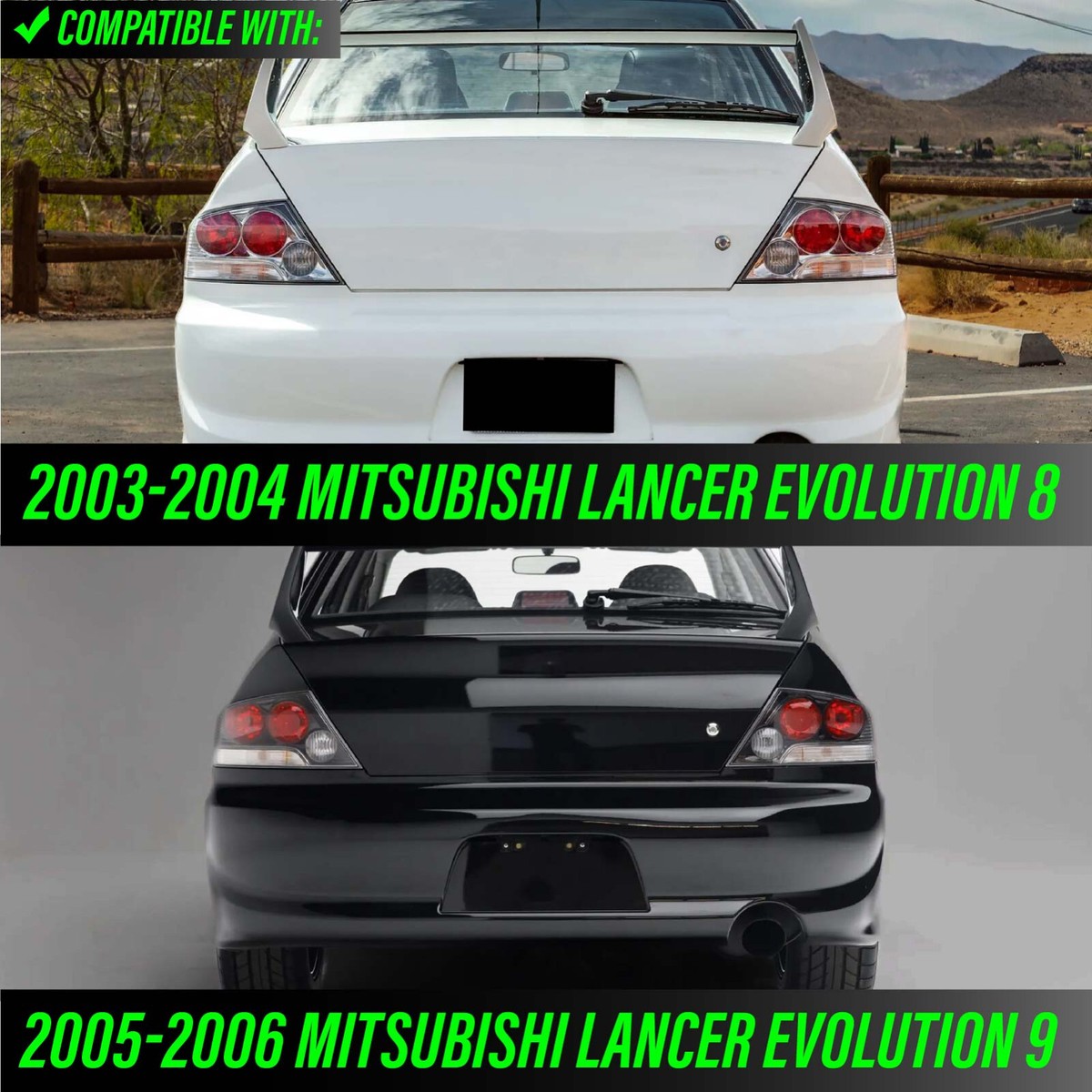 2003-2006 Mitsubishi Lancer Evo 8/9 DEPO JDM Evo 7 OE-Style Red