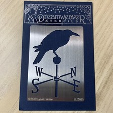 Dreamweaver Metal Stencil Running Crow Weathervane 2010 Lynwood Harlow LL 3015
