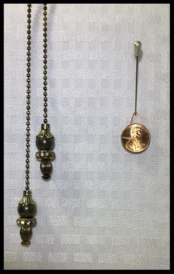 Piedra preciosa de pirita genuina de latón dorado antiguo artesanal con pedrería abanico tirador Foto 3 de 3