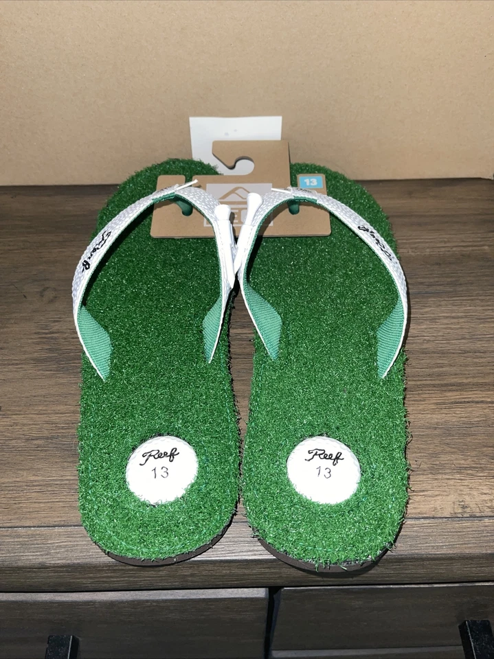 Новый Reef Mulligan II гольф шлепанцы зеленый травы мужской размер 13 новый - Изображение 4 из 4