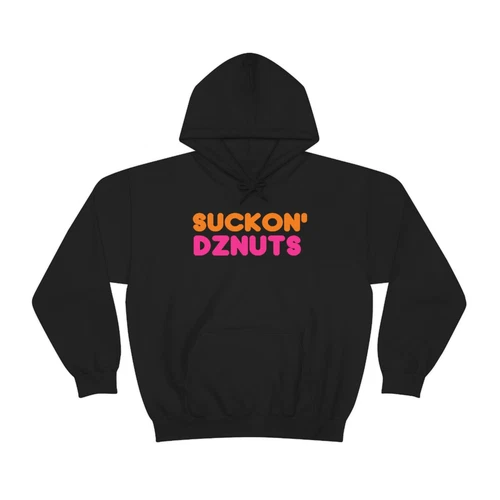 SUCKON' DZNUTS Donuts Dunkin Parody Dogg Snoop Hooded HOODIE Sweatshirt Sweater