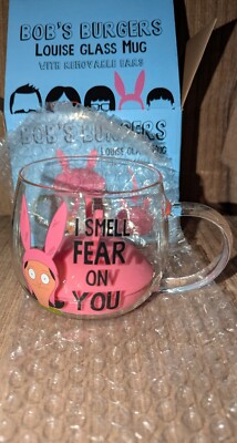 NEW Bob's Burgers Louise Glass Mug With Removable Ears ''I Smell Fear On You''