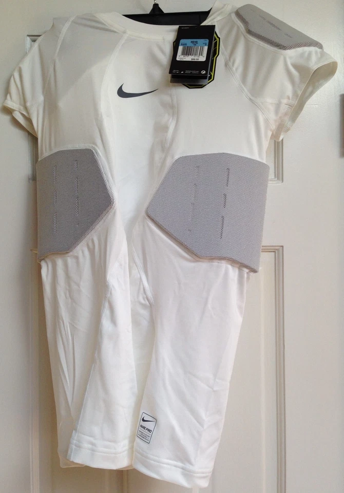 NWT NIKE PRO MEN BASE LAYER FOOTBALL WHITE TANK TOP SHIRT 839930 LARGE $65 - Image 3 of 3