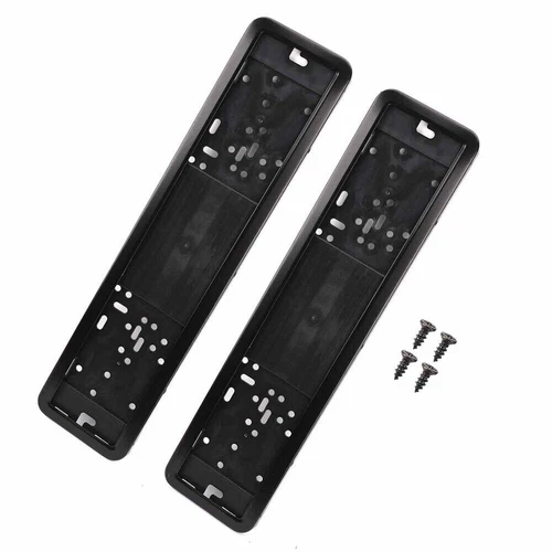 Pair European Euro Number License Plate Cover Frame Holder Mounting Bracket NEW - Bild 5 von 12