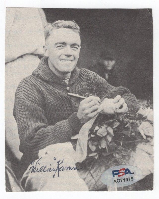 WILLIE KAMM Signed Cut PSA/DNA CHICAGO WHITE SOX AUTO