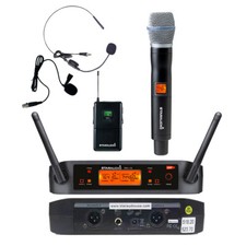 Wireless UHF Microphone Handheld Headset Lavalier Body-pack Karaoke Microphone