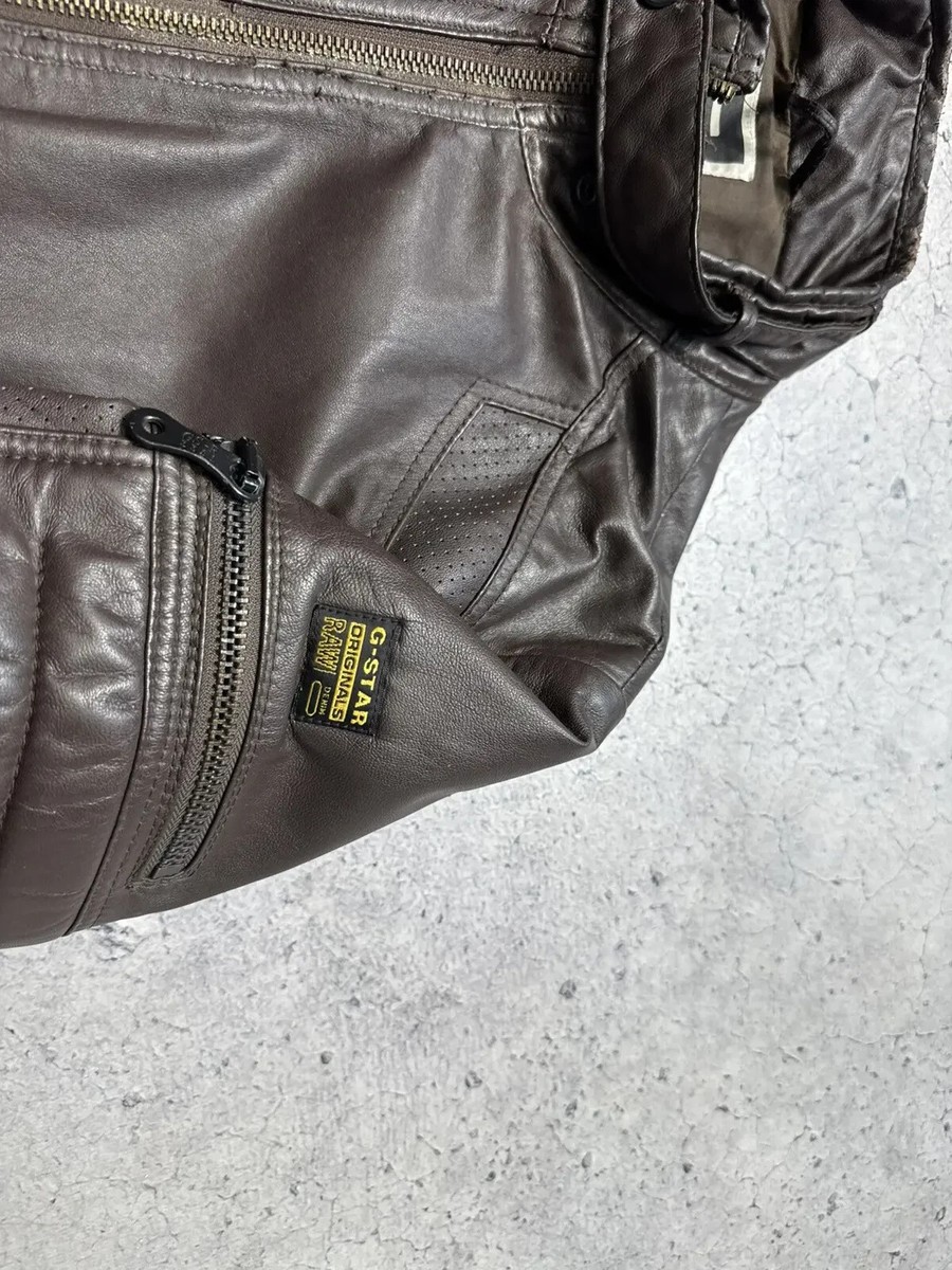G Star Raw Vintage Leather Jacket Brown | eBay