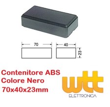 Contenitore 70x40x23 mm - custodia per elettronica in ABS nero