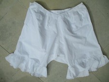 Culotte de femme ancienne 1900 brodée et cousue main initiales JG