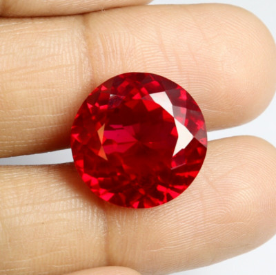 Natural 10 Ct Red Ruby Round Cut Certified Rare Loose Gemstone With Free Gift