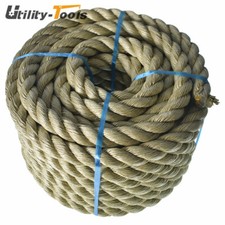 1"  50' Polypropylene 3 Strand Twisted Rope Manila Rope Bull Rope