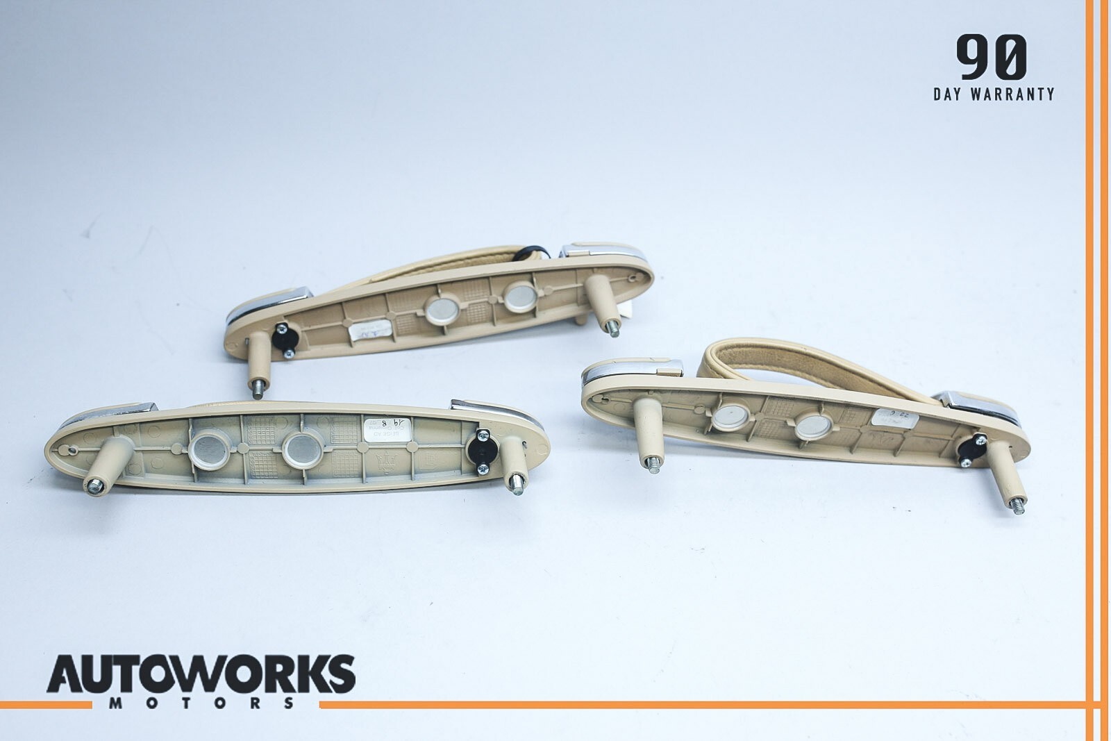 03-12 Maserati Quattroporte M139 Front Rear Overhead Grab Handle Set of 3  OEM